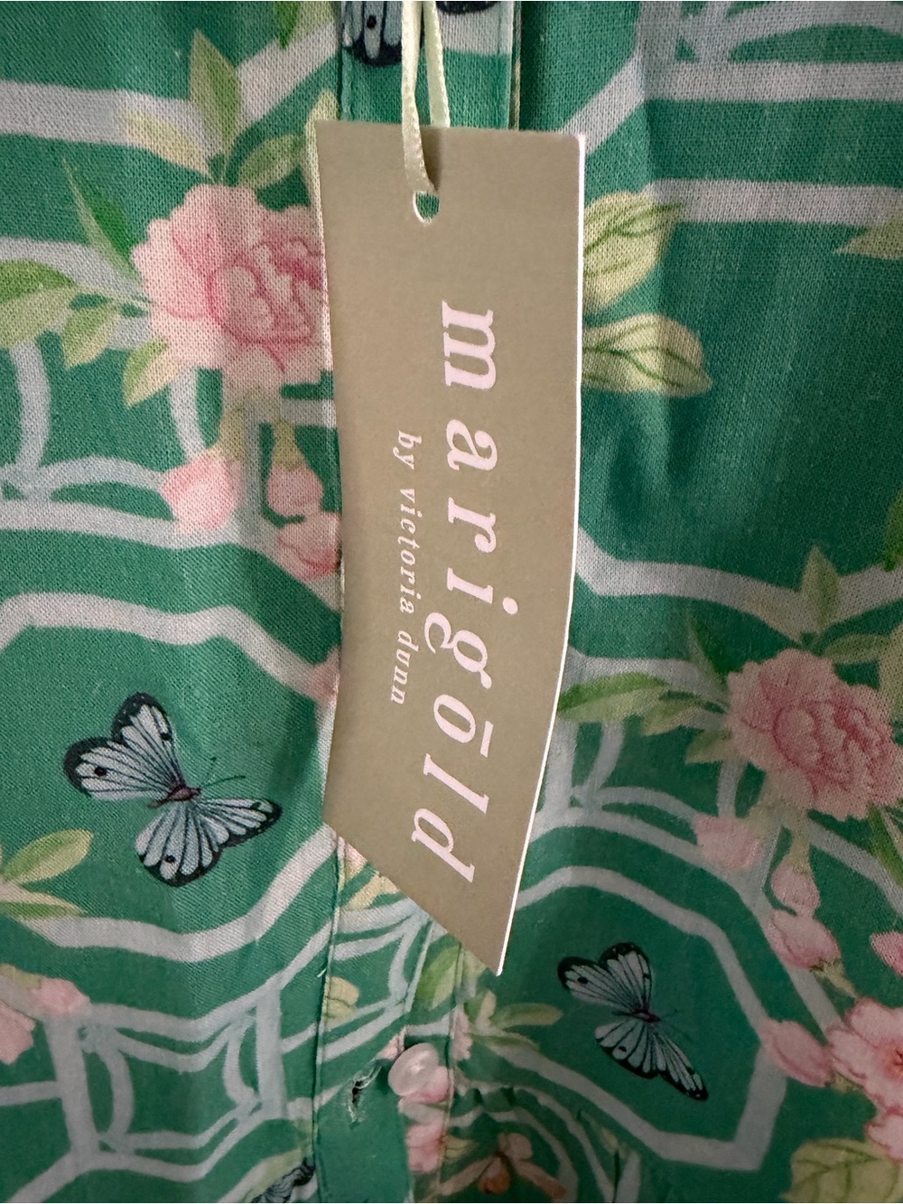 Marigold by Victoria Dunn Darcy DRESS in BUTTERFLY REVERIE. LargeNWT Rattan belt - Picture 6 of 15
